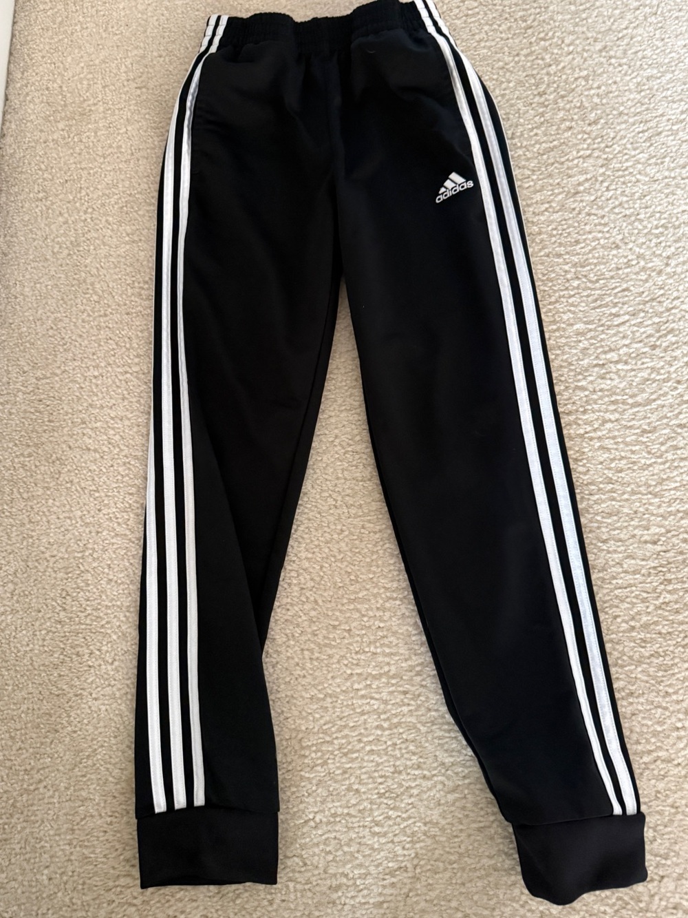 Preloved Adidas 3 Stripe Training Jogger with Ribbed Band - YM 10/12